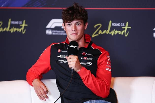 F1 - DUTCH GRAND PRIX 2025 BEARMAN Ollie Oliver (gbr), Haas F1 Team VF-25, portrait press conference, PK, Pressekonferenz during the 2025 Formula 1 Heineken Dutch Grand Prix, 15th round of the 2025 FIA Formula One World Championship, WM, Weltmeisterschaft from August 29 to 31, 2025 on the Zandvoort Circuit, in Zandvoort, Netherlands - ZandvoortNetherlands Copyright: xEricxAlonsox