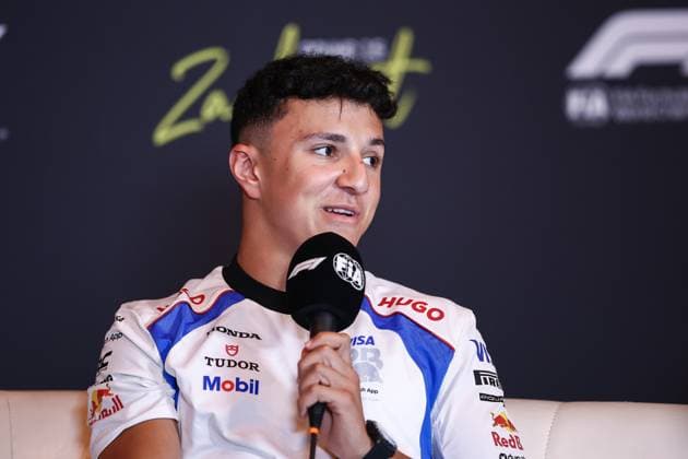 F1 - DUTCH GRAND PRIX 2025 HADJAR Isack (fra), Visa Cash App RB F1 Team VCARB02, portrait press conference, PK, Pressekonferenz during the 2025 Formula 1 Heineken Dutch Grand Prix, 15th round of the 2025 FIA Formula One World Championship, WM, Weltmeisterschaft from August 29 to 31, 2025 on the Zandvoort Circuit, in Zandvoort, Netherlands - ZandvoortNetherlands Copyright: xEricxAlonsox