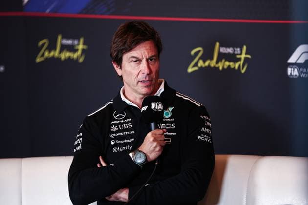 F1 - DUTCH GRAND PRIX 2025 WOLFF Toto (aut), Team Principal & CEO of Mercedes AMG F1 Team, portrait press conference, PK, Pressekonferenz during the 2025 Formula 1 Heineken Dutch Grand Prix, 15th round of the 2025 FIA Formula One World Championship, WM, Weltmeisterschaft from August 29 to 31, 2025 on the Zandvoort Circuit, in Zandvoort, Netherlands - ZandvoortNetherlands Copyright: xEricxAlonsox