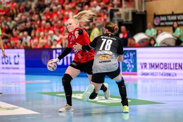 Lucy, Strauchmann (Kreislaeufer, SV Union Halle-Neustadt, 78), Johanna, Reichert (Rueckraum, Thueringer HC, 29) GER, Thueringen, Thueringer HC gegen SV Union Halle-Neustadt, Alsco Handball Bundesliga Frauen, 1. Handballbundesliga Frauen, Handball, 1.Spieltag, Saison 2025 2026, Sonntag, 15.00 Uhr, 31.08.2025 GER, Thueringen, Thueringer HC gegen SV Union Halle-Neustadt, Alsco Handball Bundesliga Frauen, 1. Handballbundesliga Frauen, Handball, 1.Spieltag, Saison 2025 2026, Sonntag, 15.00 Uhr, 31.08.2025 Bad Langensalza Copyright: xEibner-Pressefoto MartinxHerbstx EP_MHT