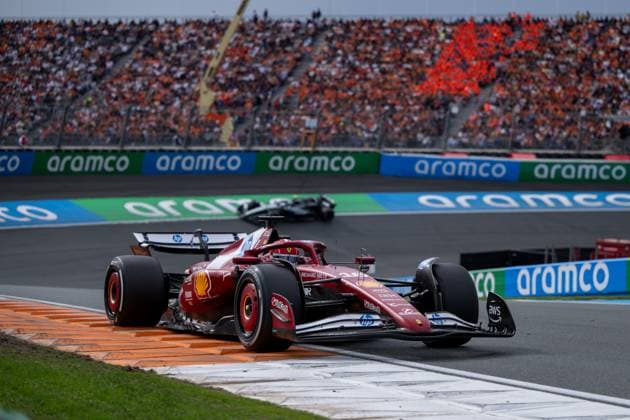 Charles Leclerc (Scuderia Ferrari HP, Monaco, 16) im SF-25, NED, Formel 1 Weltmeisterschaft, Heineken Grand Prix der Niederlande, Circuit Zandvoort, Rennen, Saison 2025, 31.08.2025 NED, Formel 1 Weltmeisterschaft, Heineken Grand Prix der Niederlande, Circuit Zandvoort, Rennen, Saison 2025, 31.08.2025 Zandvoort Copyright: xEibner-Pressefoto Memmlerx EP_MMR