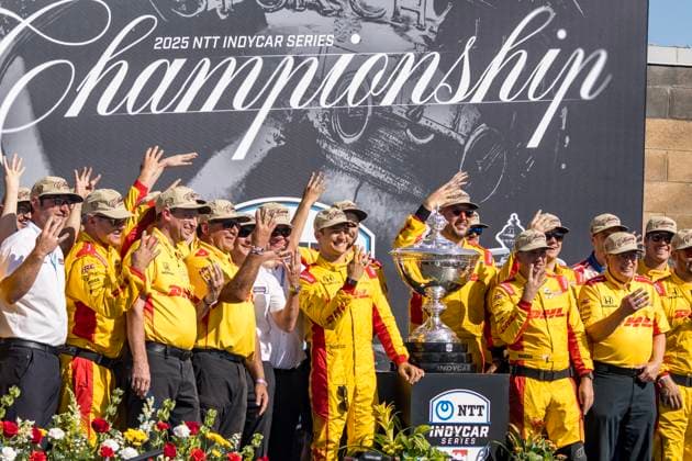 August 31, 2025, Lebanon, Tn, USA: IndyCar, Indy Car, IRL, USA Series driver, ALEX PALOU (10) (ESP) of Barcelona, Spain, wins the Championship at Nashville Superspeedway in LEBANON, TN. Lebanon USA - ZUMAa161 20250831_aaa_a161_009 Copyright: xWalterxG.xArcexSr.x
