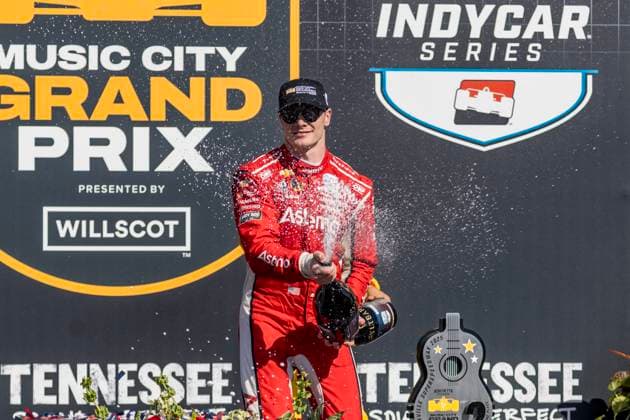 August 31, 2025, Lebanon, Tn, USA: IndyCar, Indy Car, IRL, USA Series driver, JOSEF NEWGARDEN (2) (USA) of Nashville, TN, wins the Borchetta Bourbon Music City Grand Prix at Nashville Superspeedway in LEBANON, TN. Lebanon USA - ZUMAa161 20250831_aaa_a161_020 Copyright: xWalterxG.xArcexSr.x