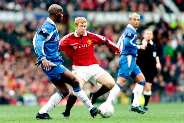 990307 Fotboll, Premier League, Manchester United, ManU - Chelsea, 0-0: Paul Scholes, Manchester United. Copyright: BILDBYRAN BB990307BB061