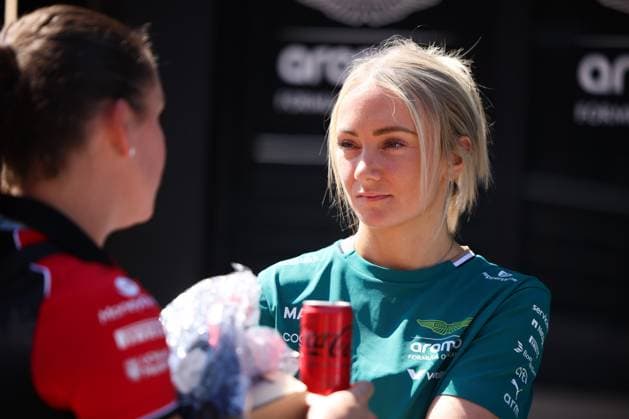 Jessica Hawkins (Aston Martin Aramco Racing) ,ITA, Formel 1 Weltmeisterschaft, Italian Grand Prix, Monza, Autodromo Nazionale Monza, Media Day, 04.09.2025 ITA, Formel 1 Weltmeisterschaft, Italian Grand Prix, Monza, Autodromo Monza, Media Day, 04.09.2025 Monza Copyright: xEibner-Pressefoto AnnikaxGrafx EP_AGF