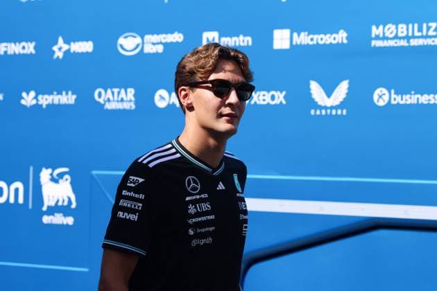 George Russell (Mercedes AMG Petronas Formula One Team, 63) ,ITA, Formel 1 Weltmeisterschaft, Italian Grand Prix, Monza, Autodromo Nazionale Monza, Media Day, 04.09.2025 ITA, Formel 1 Weltmeisterschaft, Italian Grand Prix, Monza, Autodromo Monza, Media Day, 04.09.2025 Monza Copyright: xEibner-Pressefoto AnnikaxGrafx EP_AGF