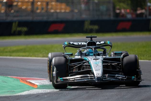 George Russell (Mercedes-AMG Petronas F1 Team, Großbritannien, 63) im W16, ITA, Formel 1 Weltmeisterschaft, Grand Prix von Italian, Autodromo Nazionale Monza, Practice Day, Saison 2025, 05.09.2025 ITA, Formel 1 Weltmeisterschaft, Grand Prix von Italian, Autodromo Nazionale Monza, Practice Day, Saison 2025, 05.09.2025 Monza Copyright: xEibner-Pressefoto MarcelxFischerx EP_MFI