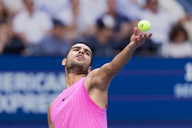 Carlos Alcaraz (ESP), US Open Championships 2023, USTA Billie Jean King National Tennis Center, Flushing Meadows, New York, USA . Carlos Alcaraz (ESP), US Open Championships 2023, USTA Billie Jean King National Tennis Center, Flushing Meadows, New York, USA . Copyright: xJuergenxHasenkopfx