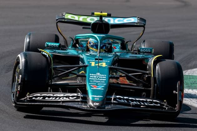 Fernando Alonso (Aston Martin Aramco Formula One Team, Spanien, 14) im AMR25, ITA, Formel 1 Weltmeisterschaft, Grand Prix von Italian, Autodromo Nazionale Monza, Qualifying Day, Saison 2025, 06.09.2025 ITA, Formel 1 Weltmeisterschaft, Grand Prix von Italian, Autodromo Nazionale Monza, Qualifying Day, Saison 2025, 06.09.2025 Monza Copyright: xEibner-Pressefoto MarcelxFischerx EP_MFI