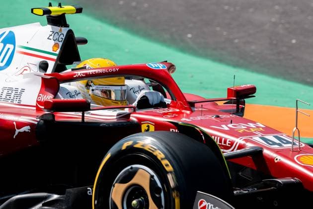 Lewis Hamilton (Scuderia Ferrari HP F1 Team, Großbritannien, 44) im SF-25, ITA, Formel 1 Weltmeisterschaft, Grand Prix von Italian, Autodromo Nazionale Monza, Qualifying Day, Saison 2025, 06.09.2025 ITA, Formel 1 Weltmeisterschaft, Grand Prix von Italian, Autodromo Nazionale Monza, Qualifying Day, Saison 2025, 06.09.2025 Monza Copyright: xEibner-Pressefoto MarcelxFischerx EP_MFI