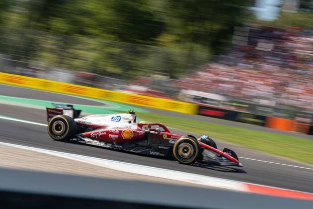 Lewis Hamilton (Scuderia Ferrari HP F1 Team, Großbritannien, 44) im SF-25, ITA, Formel 1 Weltmeisterschaft, Grand Prix von Italian, Autodromo Nazionale Monza, Qualifying Day, Saison 2025, 06.09.2025 ITA, Formel 1 Weltmeisterschaft, Grand Prix von Italian, Autodromo Nazionale Monza, Qualifying Day, Saison 2025, 06.09.2025 Monza Copyright: xEibner-Pressefoto MarcelxFischerx EP_MFI