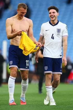Dan Burn of England and Declan Rice at the end of the match England v Andorra, FIFA 2026 World Cup Qualifying, Group K, Football, Villa Park, Birmingham, UK - 06 Sept 2025Birmingham Villa Park United Kingdom EDITORIAL USE ONLY No use with unauthorised audio, video, data, fixture lists, club league logos or live services. Online in-match use limited to 120 images, no video emulation. No use in betting, games or single club league player publications. Copyright: xPaulxCurrie Shutterstockx 15471184cr
