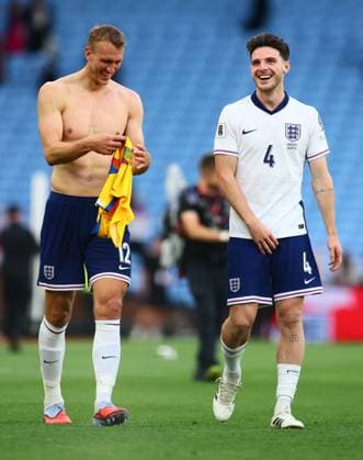 Dan Burn of England and Declan Rice at the end of the match England v Andorra, FIFA 2026 World Cup Qualifying, Group K, Football, Villa Park, Birmingham, UK - 06 Sept 2025Birmingham Villa Park United Kingdom EDITORIAL USE ONLY No use with unauthorised audio, video, data, fixture lists, club league logos or live services. Online in-match use limited to 120 images, no video emulation. No use in betting, games or single club league player publications. Copyright: xPaulxCurrie Shutterstockx 15471184cs