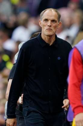 Birmingham, England, 6th September 2025. Thomas Tuchel coach of England smiles as he leaves the pitch during the England vs Andorra FIFA World Cup, WM, Weltmeisterschaft, Fussball Qualifier match at Villa Park, Birmingham. Picture credit should read: Andrew Yates Sportimage EDITORIAL USE ONLY. No use with unauthorised audio, video, data, fixture lists, club league logos or live services. Online in-match use limited to 120 images, no video emulation. No use in betting, games or single club league player publications. SPI_113_AY_ENG_AND SPI-4113-0108