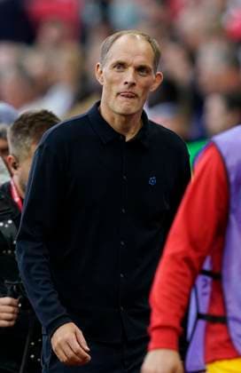 Birmingham, England, 6th September 2025. Thomas Tuchel coach of England smiles as he leaves the pitch during the England vs Andorra FIFA World Cup, WM, Weltmeisterschaft, Fussball Qualifier match at Villa Park, Birmingham. Picture credit should read: Andrew Yates Sportimage EDITORIAL USE ONLY. No use with unauthorised audio, video, data, fixture lists, club league logos or live services. Online in-match use limited to 120 images, no video emulation. No use in betting, games or single club league player publications. SPI_114_AY_ENG_AND SPI-4113-0109