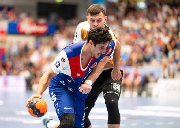 Yonathan Dayan, (HBW Balingen Weilstetten, 34) machte das Spiel HBW Balingen Weilstetten vs. HC Elbflorenz Dresden, Handball, 2. Bundesliga, 2. Spieltag, Saison 2025 2026, 06.09.2025 Eibner-Pressefoto Andreas Ulmer HBW Balingen Weilstetten vs. HC Elbflorenz Dresden, Handball, 2. Bundesliga, 2. Spieltag, Saison 2025 2026, 06.09.2025 Balingen Copyright: xEibner-Pressefoto AndreasxUlmerx EP_AUR