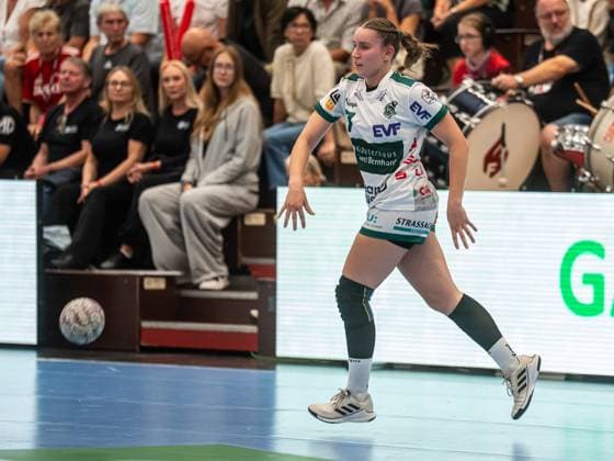 Lea Watzl (Frisch Auf Frauen, 07), HSG Bensheim Auerbach vs. Frisch Auf Goeppingen, Handball, 1. Bundesliga, Spielzeit 2025 2026, 06.09.2025 HSG Bensheim Auerbach vs. Frisch Auf Goeppingen, Handball, 1. Bundesliga, Spielzeit 2025 2026, 06.09.2025 Bensheim Copyright: xMichaelxSchmidt Eibner-Pressefotx EP_MST