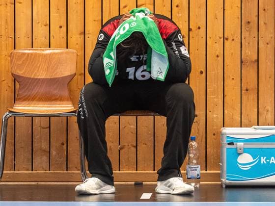 Vanessa Fehr (HSG Bensheim Auerbach, 16) in der Halbzeitpause, HSG Bensheim Auerbach vs. Frisch Auf Goeppingen, Handball, 1. Bundesliga, Spielzeit 2025 2026, 06.09.2025 HSG Bensheim Auerbach vs. Frisch Auf Goeppingen, Handball, 1. Bundesliga, Spielzeit 2025 2026, 06.09.2025 Bensheim Copyright: xMichaelxSchmidt Eibner-Pressefotx EP_MST