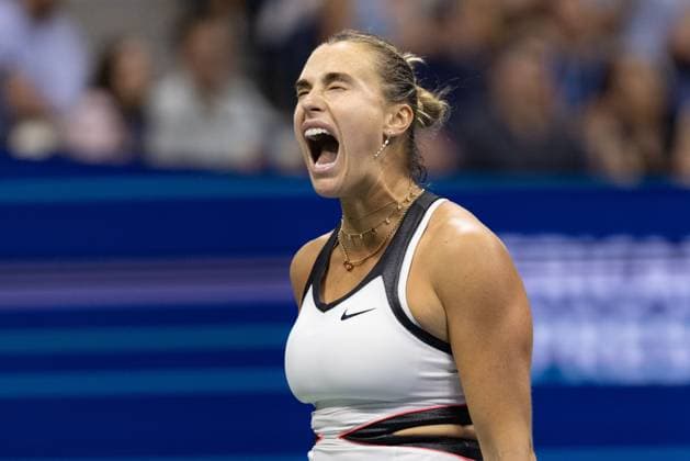 Aryna Sabalenka reagiert veraergert, Aerger, enttaeuscht, Enttaeuschung, Emotion, Damen Einzel, Ladies Singles, Endspiel, Final, US Open Championships 2025, USTA Billie Jean King National Tennis Center, Flushing Meadows, New York, USA .. Copyright: xJuergenxHasenkopfx