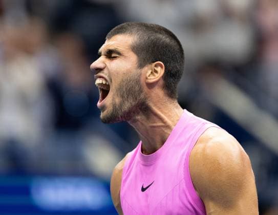 Sieger Carlos Alcaraz (ESP) jubelt nach dem Sieg, Jubel, Freude, Emotion, Herren Einzel, Men s Singles, Endspiel, Final, US Open Championships 2025, USTA Billie Jean King National Tennis Center, Flushing Meadows, New York, USA .. Copyright: xJuergenxHasenkopfx