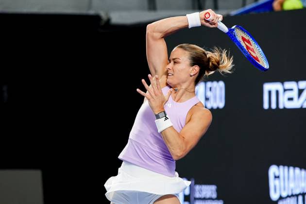 WTA, Tennis Damen GUADALAJARA 250 OPEN WTA GUADALAJARA 250 OPEN SAKKARI VS JACQUEMOT 08092025 GUADALAJARA, JALISCO. Action photo of Maria Sakkari of Greece, during day 1 the WTA Guadalajara 250 Open, held at the Centro Panamericano de Tenis of Guadalajara, Jalisco, Mexico. Foto de accion de Maria Sakkari de Grecia, durante el dia 1 del WTA Guadalajara 250 Open, celebrado en el Centro Panamericano de Tenis de Guadalajara, Jalisco, Mexico PHOTO BY IMAGENSHOP AGENCIA FOTOGRAFICA GUADALAJARA JALISCO MEXICO Copyright: xIMAGENSHOPxAGENCIAxFOTOGRAFICAx