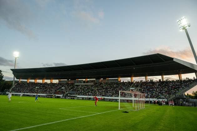 Stadion uebersicht, Totale, Haupttribuene, GER, Deutschland vs. Italien, Fussball, U20 Elite League, 2. Spieltag, Spielzeit 2025 2026, 09.09.2025, Eibner-Pressefoto Sascha Walther GER, Deutschland vs. Italien, Fussball, U20 Elite League, 2. Spieltag, Spielzeit 2025 2026, 09.09.2025 Reutlingen Copyright: xEibner-Pressefotox EP_SWA