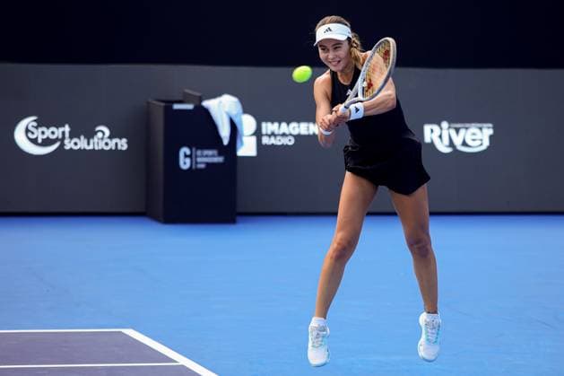 WTA, Tennis Damen GUADALAJARA 250 OPEN WTA GUADALAJARA 250 OPEN JOVIC VS KASINTSEVA 12092025 GUADALAJARA, JALISCO. Action photo of Iva Jovic of the USA, during day 5 the WTA Guadalajara 250 Open, held at the Centro Panamericano de Tenis of Guadalajara, Jalisco, Mexico. Foto de accion de Iva Jovic de Estados Unidos, durante el dia 5 del WTA Guadalajara 250 Open, celebrado en el Centro Panamericano de Tenis de Guadalajara, Jalisco, Mexico PHOTO BY IMAGENSHOP AGENCIA FOTOGRAFICA GUADALAJARA JALISCO MEXICO Copyright: xIMAGENSHOPxAGENCIAxFOTOGRAFICAx