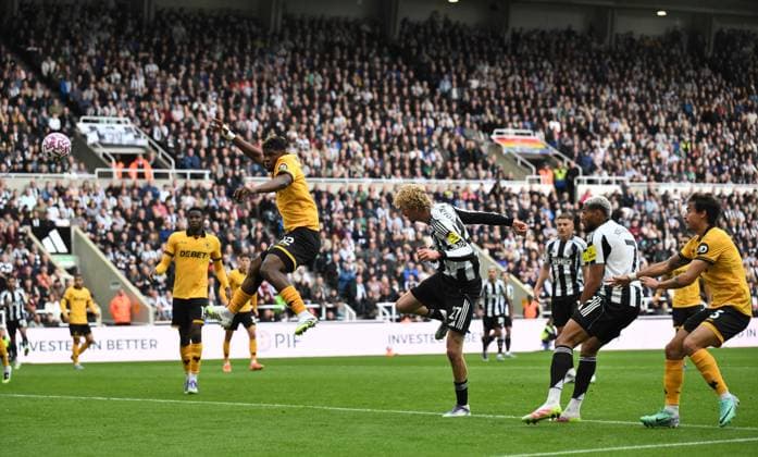 Nick Woltemade of Newcastle United scores their first goal Newcastle United v Wolverhampton Wanderers, Premier League, Football, St James Park, Newcastle, UK - 13 Sept 2025Newcastle St James Park United Kingdom EDITORIAL USE ONLY No use with unauthorised audio, video, data, fixture lists, club league logos or live services. Online in-match use limited to 120 images, no video emulation. No use in betting, games or single club league player publications. Copyright: xRichardxLee Shutterstockx 15481298ah