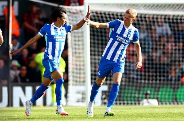 Kaoru Mitoma of Brighton and Hove Albion celebrates scoring a goal after making the score 2-2. AFC Bournemouth v Brighton and Hove Albion, Premier League, Football, Vitality Stadium, Bournemouth, UK - 13 Sept 2025Bournemouth Vitality Stadium United Kingdom EDITORIAL USE ONLY No use with unauthorised audio, video, data, fixture lists, club league logos or live services. Online in-match use limited to 120 images, no video emulation. No use in betting, games or single club league player publications. Copyright: xJamesxMarsh Shutterstockx 15481291ad