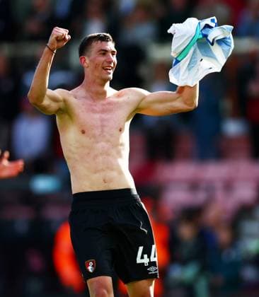 Veljko Milosavljevic of AFC Bournemouth celebrates with fans. AFC Bournemouth v Brighton and Hove Albion, Premier League, Football, Vitality Stadium, Bournemouth, UK - 13 Sept 2025Bournemouth Vitality Stadium United Kingdom EDITORIAL USE ONLY No use with unauthorised audio, video, data, fixture lists, club league logos or live services. Online in-match use limited to 120 images, no video emulation. No use in betting, games or single club league player publications. Copyright: xJamesxMarsh Shutterstockx 15481291at