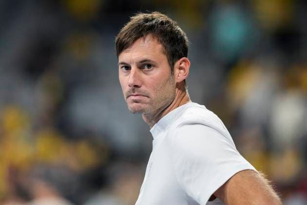 Uwe Gensheimer (Sportlicher Leiter, RNL), Einzelbild, Einzelfoto, Aktion, Action, 13.09.2025, Mannheim (Deutschland), Handball, Bundesliga, Rhein-Neckar Löwen - ThSV Eisenach