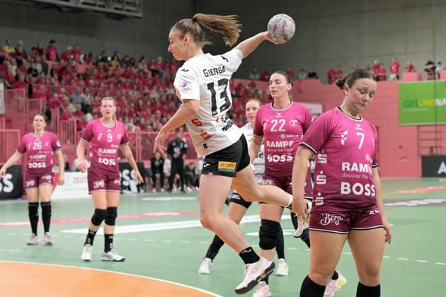Jasmina Gierga (BSV Sachsen Zwickau, 13) TusSies Metzingen vs. BSV Sachsen Zwickau, Handball, Alsco HBF, 3.Ligaspieltag, Saison 2025 2026, 13.09.2025 TusSies Metzingen vs. BSV Sachsen Zwickau, Handball, Alsco HBF, 3.Ligaspieltag, Saison 2025 2026, 13.09.2025 Tuebingen Copyright: xEibner-Pressefoto TobiasxBaurx EP_TBR