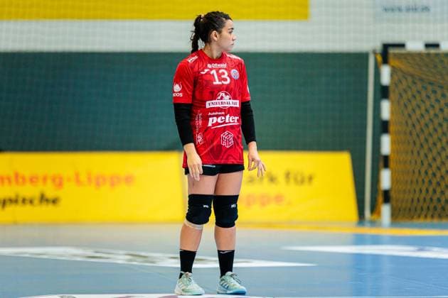 Giulia Guarieiro (Thueringer HC, 13) GER, HSG Blomberg-Lippe vs. Thueringer HC, , 3. Spieltag, Spielzeit 2025 2026, 13.09.2025 GER, HSG Blomberg-Lippe vs. Thueringer HC, , 3. Spieltag, Spielzeit 2025 2026, 13.09.2025 Blomberg Copyright: xEibner-Pressefoto JanxRollingerx EP_JSK