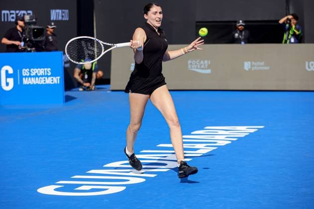 WTA, Tennis Damen GUADALAJARA 250 OPEN WTA GUADALAJARA 250 OPEN JACQUEMOT VS ARANGO 13092025 GUADALAJARA, JALISCO. Action photo of Elsa Jacquemot of France, during day 6 the WTA Guadalajara 250 Open, held at the Centro Panamericano de Tenis of Guadalajara, Jalisco, Mexico. Foto de accion de Emiliana Arango de Colombia, durante el dia 6 del WTA Guadalajara 250 Open, celebrado en el Centro Panamericano de Tenis de Guadalajara, Jalisco, Mexico PHOTO BY IMAGENSHOP AGENCIA FOTOGRAFICA GUADALAJARA JALISCO MEXICO Copyright: xIMAGENSHOPxAGENCIAxFOTOGRAFICAx