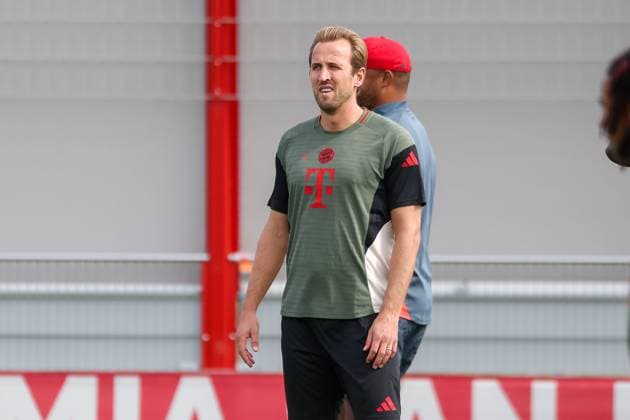 Harry Kane (FC Bayern Muenchen, 09), GER, Abschlusstraining, FC Bayern Muenchen, Fussball, UEFA Champions League, Liga-Phase, 1. Spieltag, Saison 2025 2026, 16.09.2025, GER, Abschlusstraining, FC Bayern Muenchen, Fussball, UEFA Champions League, Liga-Phase, 1. Spieltag, Saison 2025 2026, 16.09.2025 Muenchen Copyright: xEibner-Pressefoto JennixMaulx EP_JML