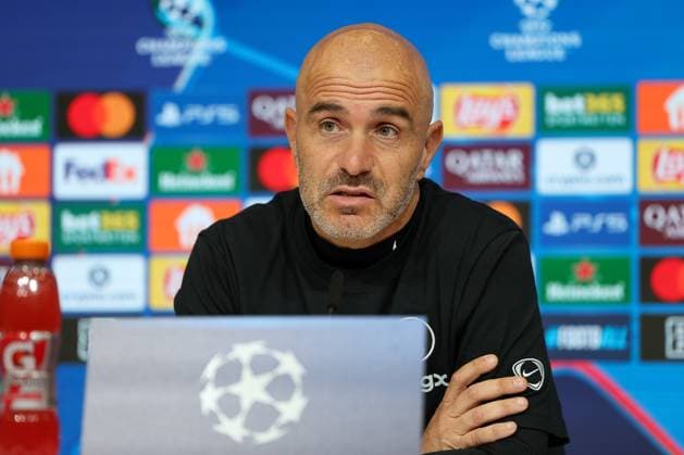 Enzo Maresca (FC Chelsea, Cheftrainer) bei der Pressekonferenz, GER, Internationale Pressekonferenz, FC Chelsea, Fussball, UEFA Champions League, Liga-Phase, 1. Spieltag, Saison 2025 2026, 16.09.2025, GER, Internationale Pressekonferenz, FC Chelsea, Fussball, UEFA Champions League, Liga-Phase, 1. Spieltag, Saison 2025 2026, 16.09.2025 Muenchen Copyright: xEibner-Pressefoto JennixMaulx EP_JML
