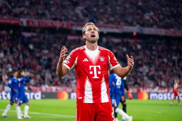 Harry Kane (FC Bayern Muenchen, 09) aergert sich, GER, FC Bayern Muenchen vs FC Chelsea FC, Fussball, UEFA Champions League, Ligaphase, 1. Spieltag, Saison 2025 2026, 17.09.2025 GER, FC Bayern Muenchen vs FC Chelsea FC, Fussball, UEFA Champions League, Ligaphase, 1. Spieltag, Spielzeit 2025 2026, 17.09.2025 Muenchen Copyright: xEibner-Pressefoto Memmlerx EP_MMR