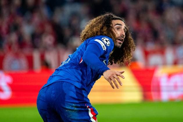 Marc Cucurella (FC Chelsea, 03) gestikuliert, GER, FC Bayern Muenchen vs FC Chelsea FC, Fussball, UEFA Champions League, Ligaphase, 1. Spieltag, Saison 2025 2026, 17.09.2025 GER, FC Bayern Muenchen vs FC Chelsea FC, Fussball, UEFA Champions League, Ligaphase, 1. Spieltag, Spielzeit 2025 2026, 17.09.2025 Muenchen Copyright: xEibner-Pressefoto Memmlerx EP_MMR