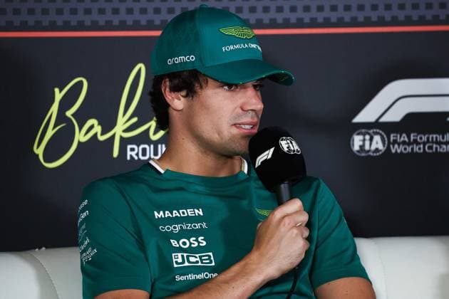 F1 - AZERBAIJAN GRAND PRIX 2025 STROLL Lance (can), Aston Martin F1 Team AMR25, portrait press conference, PK, Pressekonferenz during the 2025 Formula 1 Qatar Airways Azerbaijan Grand Prix, 17th round of the 2025 FIA Formula One World Championship, WM, Weltmeisterschaft from September 19 to 21, 2025 on the Baku City Circuit, in Baku, Azerbaijan - BakuAzerbaijan Copyright: xEricxAlonsox