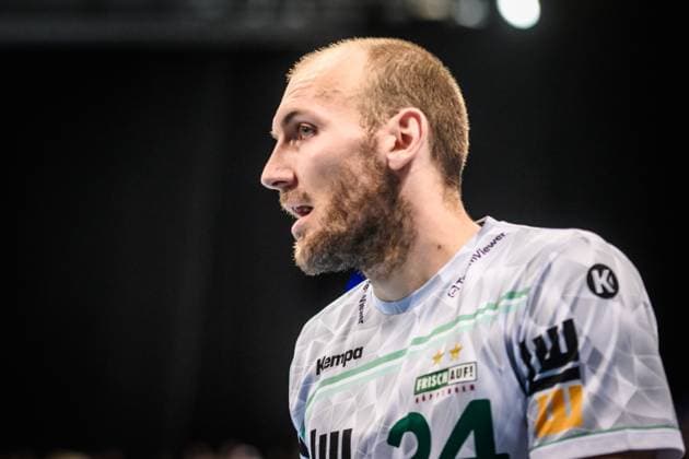 Marcel Schiller (Frisch auf! Goeppingen, 24) GER, TVB 1898 Stuttgart - Frisch Auf! Goeppingen, DAIKIN HBL, Handball, Bundesliga, 5. Spieltag, Spielzeit 2025 2026, 18.09.2025 GER, TVB 1898 Stuttgart - Frisch Auf! Goeppingen, DAIKIN HBL, Handball, Bundesliga, 5. Spieltag, Spielzeit 2025 2026, 18.09.2025 Stuttgart Copyright: xSandyxDinkelackerx EP_SDR