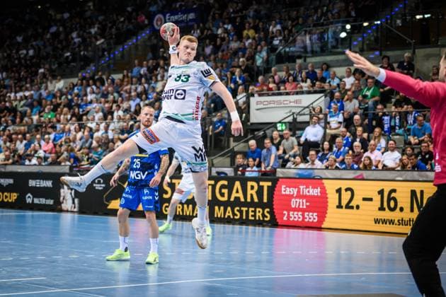 Ymir Oern Gislason (Frisch auf! Goeppingen, 33) GER, TVB 1898 Stuttgart - Frisch Auf! Goeppingen, DAIKIN HBL, Handball, Bundesliga, 5. Spieltag, Spielzeit 2025 2026, 18.09.2025 GER, TVB 1898 Stuttgart - Frisch Auf! Goeppingen, DAIKIN HBL, Handball, Bundesliga, 5. Spieltag, Spielzeit 2025 2026, 18.09.2025 Stuttgart Copyright: xSandyxDinkelackerx EP_SDR