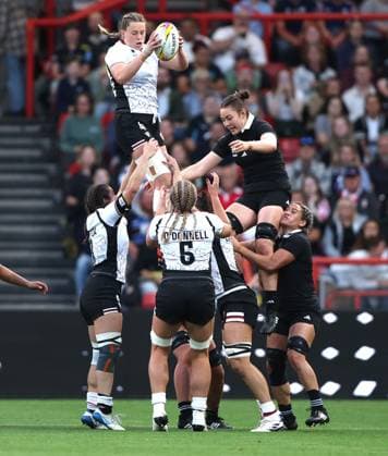Sophie de Goede of Canada wins a lineout New Zealand v Canada, Women s Rugby World Cup, Semi Final, Rugby Union, Ashton Gate, Bristol, UK - 19 Sep 2025Bristol Ashton Gate United Kingdom EDITORIAL USE ONLY No use with unauthorised audio, video, data, fixture lists, club league logos or live services. Online in-match use limited to 120 images, no video emulation. No use in betting, games or single club league player publications. Copyright: xKieranxMcManus Shutterstockx 15486947r