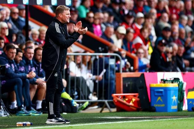 Newcastle United Manager Eddie Howe. AFC Bournemouth v Newcastle United, Premier League, Football, Vitality Stadium, Bournemouth, UK - 21 Sep 2025Bournemouth Vitality Stadium United Kingdom EDITORIAL USE ONLY No use with unauthorised audio, video, data, fixture lists, club league logos or live services. Online in-match use limited to 120 images, no video emulation. No use in betting, games or single club league player publications. Copyright: xJamesxMarsh Shutterstockx 15487112ad