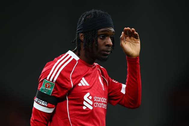 The Carabao arm patch on Jeremie Frimpong of Liverpool Liverpool v Southampton, EFL Carabao Cup, Third Round, Football, Anfield, Liverpool, UK - 23 Sep 2025Liverpool Anfield United Kingdom EDITORIAL USE ONLY No use with unauthorised audio, video, data, fixture lists, club league logos or live services. Online in-match use limited to 120 images, no video emulation. No use in betting, games or single club league player publications. Copyright: xPaulxCurrie Shutterstockx 15498466br