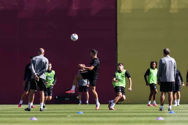 September 24, 2025, Sant Joan Despi, Barcelona, SPAIN: Eric Garcia during the training day of FC Barcelona, Barca ahead the Spanish League, La Liga EA Sports, football match against Real Oviedo at Ciudad Esportiva Joan Gamper on September 24, 2025 in Sant Joan Despi, Barcelona, Spain. Sant Joan Despi SPAIN - ZUMAa181 20250924_zaa_a181_024 Copyright: xJavierxBorregox