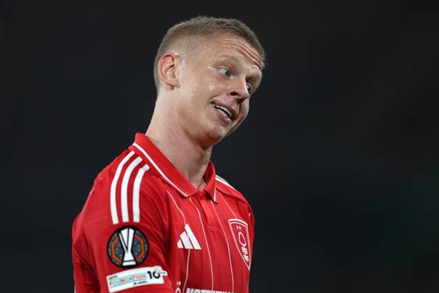 Oleksandr Zinchenko of Nottingham Forest reacts Real Betis v Nottingham Forest, UEFA Europa League, Football, Villamarin Stadium, Seville, Spain - 24 Sep 2025Seville Villamarin Stadium Spain EDITORIAL USE ONLY No use with unauthorised audio, video, data, fixture lists, club league logos or live services. Online in-match use limited to 120 images, no video emulation. No use in betting, games or single club league player publications. Copyright: xAntonioxPozo Shutterstockx 15498594z
