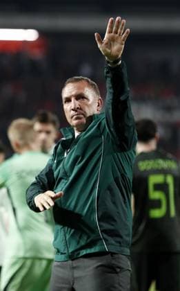 Brendan Rodgers of Celtic after the final whistle Crvena zvezda v Celtic, UEFA Europa League, Football, Rajko Mitic Stadium, Belgrade, Serbia - 24 Sep 2025Belgrade Rajko Mitic Stadium Serbia EDITORIAL USE ONLY No use with unauthorised audio, video, data, fixture lists, club league logos or live services. Online in-match use limited to 120 images, no video emulation. No use in betting, games or single club league player publications. Copyright: xNikolaxKrstic Shutterstockx 15498417er