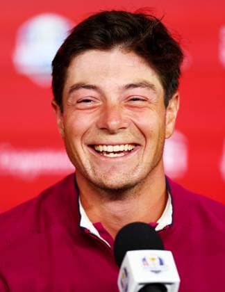 Viktor Hovland of Team Europe during a press conference, PK, Pressekonferenz 2025 Ryder Cup, Thursday Practice, Golf, Bethpage Black Golf Course, New York, USA - 25 Sep 2025New York Bethpage Black Golf Course New York (NY) United States of America EDITORIAL USE ONLY No use with unauthorised audio, video, data, fixture lists, club league logos or live services. Online in-match use limited to 120 images, no video emulation. No use in betting, games or single club league player publications. Copyright: xJamesxMarsh Shutterstockx 15500195f