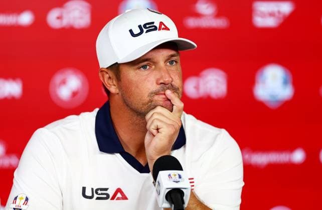 Bryson DeChambeau of Team USA during a press conference, PK, Pressekonferenz 2025 Ryder Cup, Thursday Practice, Golf, Bethpage Black Golf Course, New York, USA - 25 Sep 2025New York Bethpage Black Golf Course New York (NY) United States of America EDITORIAL USE ONLY No use with unauthorised audio, video, data, fixture lists, club league logos or live services. Online in-match use limited to 120 images, no video emulation. No use in betting, games or single club league player publications. Copyright: xJamesxMarsh Shutterstockx 15500195ak