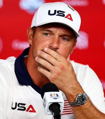 Bryson DeChambeau of Team USA during a press conference, PK, Pressekonferenz 2025 Ryder Cup, Thursday Practice, Golf, Bethpage Black Golf Course, New York, USA - 25 Sep 2025New York Bethpage Black Golf Course New York (NY) United States of America EDITORIAL USE ONLY No use with unauthorised audio, video, data, fixture lists, club league logos or live services. Online in-match use limited to 120 images, no video emulation. No use in betting, games or single club league player publications. Copyright: xJamesxMarsh Shutterstockx 15500195ai